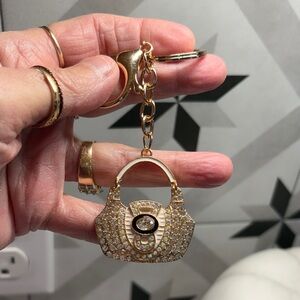 Elegant Gold Handbag Keychain or bag charm
